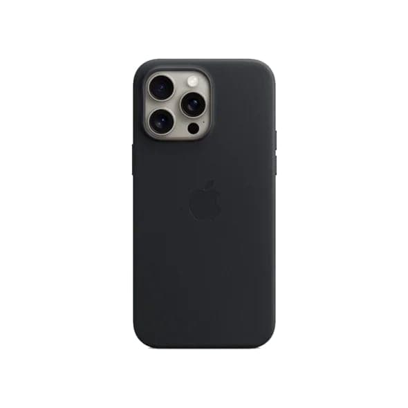 Чохол для Apple iPhone 16 Pro Max Leather Case with MagSafe HQ Copy Black/чорний