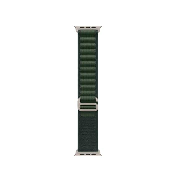 Ремінець Apple Alpine Loop Dark Green - Natural Titanium Finish для Watch 44/45/46/49mm - Medium (MXMV3)