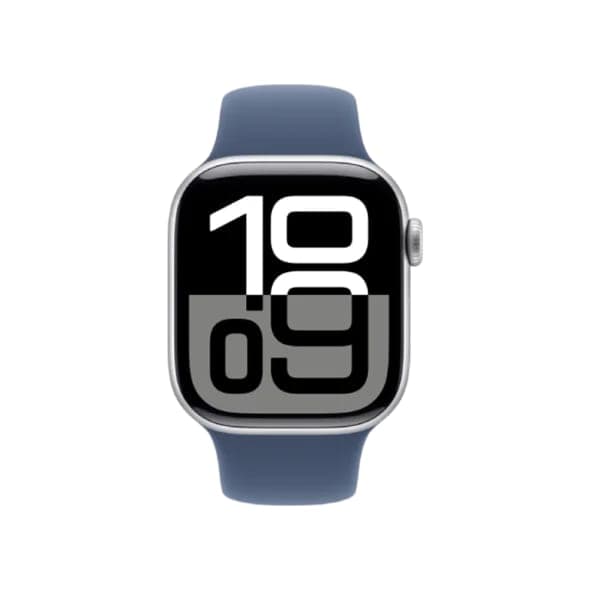 Смарт-годинник Apple Watch Series 10 GPS 42mm Silver Alu. Case w. Denim Sport Band - M/L (MWWC3)