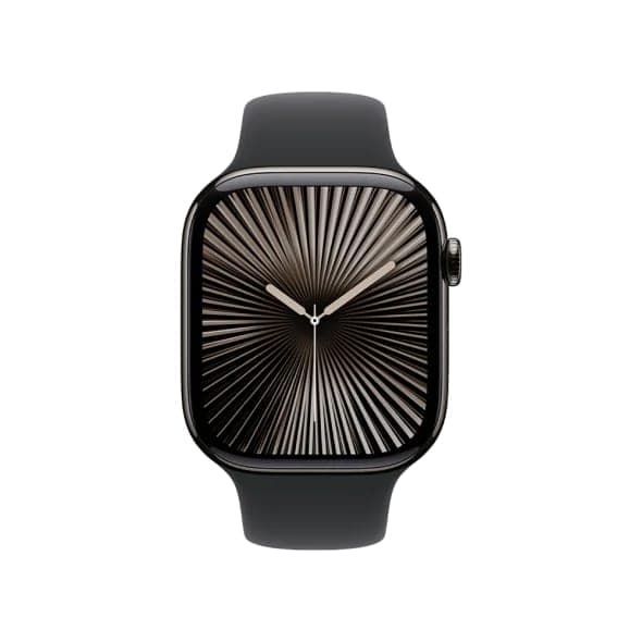 Смарт-годинник Apple Watch Series 10 GPS + Cellular 42mm Slate Titanium Case w. Black Sport Band - S/M (MWXG3)