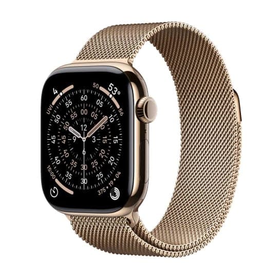 Смарт-годинник Apple Watch Series 11 GPS + Cellular 42mm Gold Titanium Case with Gold Milanese Loop