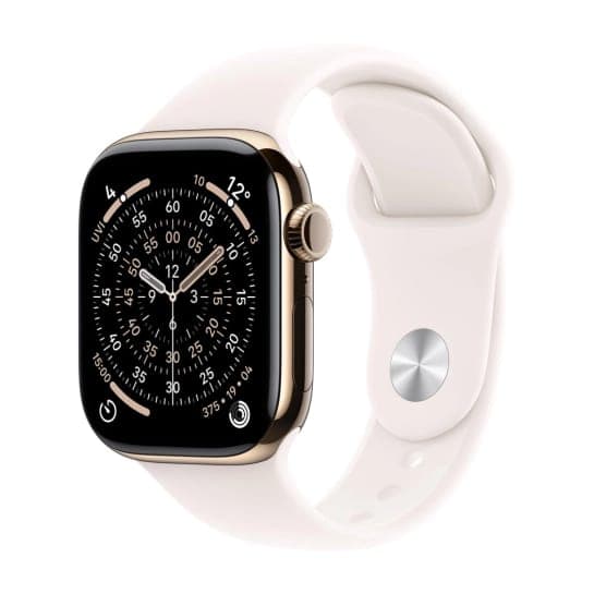 Смарт-годинник Apple Watch Series 11 GPS + Cellular 42mm Gold Titanium Case with Light Blush Sport Band - M/L