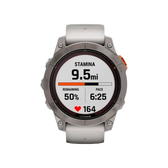 Смарт-годинник Garmin Fenix 7 Pro Sapphire Solar Titanium w. Fog Gray/Ember O. Band (010-02777-20/21)