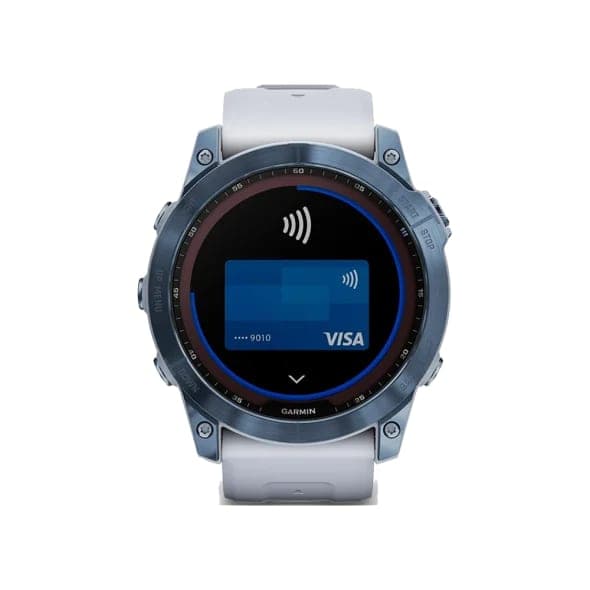 Смарт-годинник Garmin Fenix 7X Sapphire Solar M. Blue DLC Titanium w. Whitestone Band (010-02541-14/15)