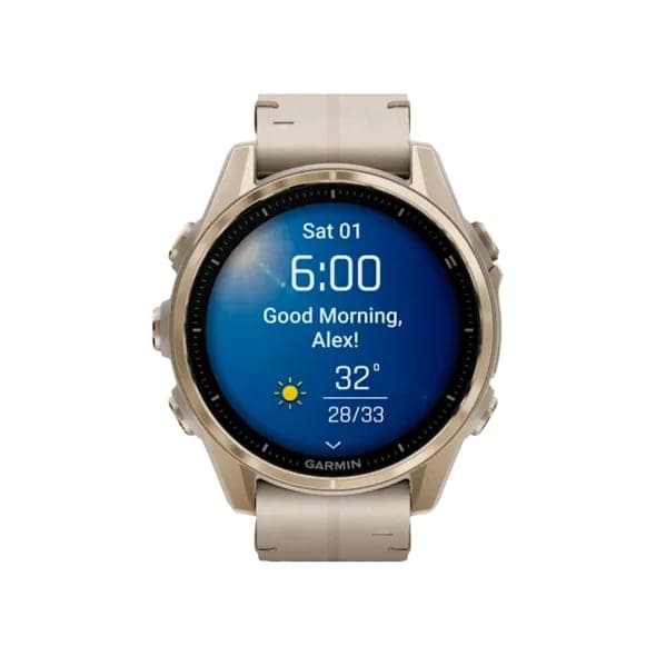 Смарт-годинник Garmin Fenix 8 43mm AMOLED Sapphire Soft Gold with Limestone Leather Band (010-02903-40)