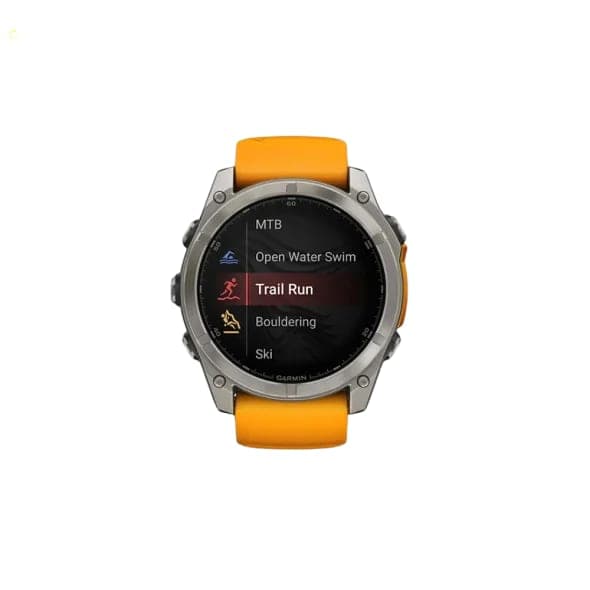 Смарт-годинник Garmin Fenix 8 51mm AMOLED Sapphire Titanium w. Spark Orange/Graphite Silicone Band (010-02905-10/11/53)