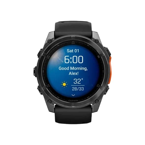 Смарт-годинник Garmin Fenix 8 51mm AMOLED Slate Gray with Black Silicone Band (010-02905-00)