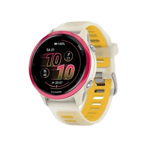 Смарт-годинник Garmin Forerunner 570 42mm Raspberry Aluminum w. Translucent Bone/Mango Band (010-02970-02)