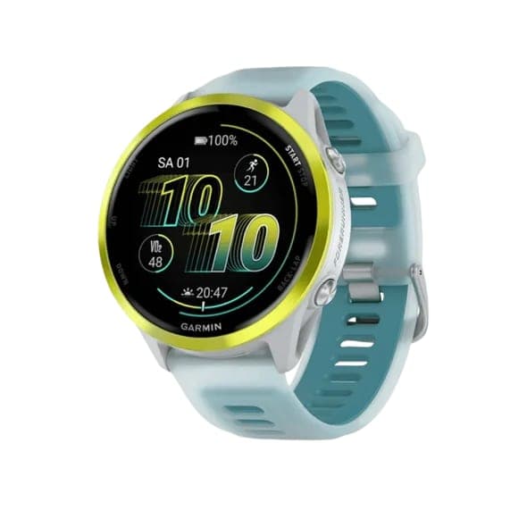 Смарт-годинник Garmin Forerunner 570 47mm Amp Yellow Aluminum w. Translucent Whitestone/Turquoise Band (010-02971-01)
