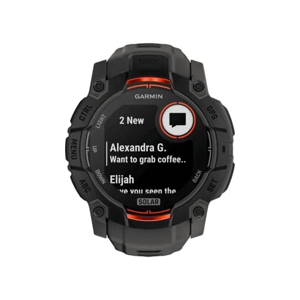 Смарт-годинник Garmin Instinct 3 50mm Solar Black with Charcoal Band (010-02935-00/40)