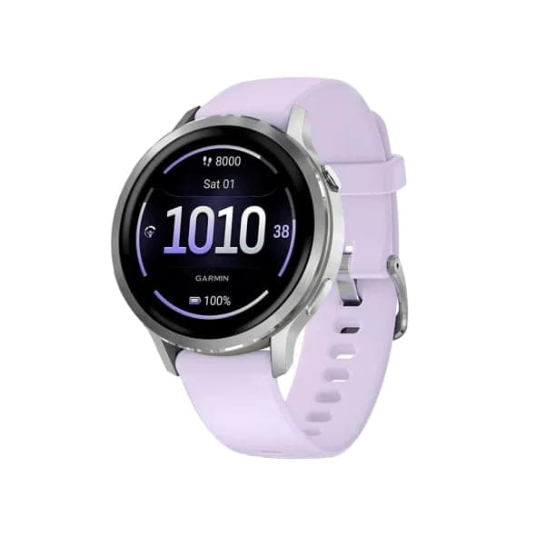 Смарт-годинник Garmin Venu 4 41 mm Silver with Periwinkle Silicone Band (010-03013-01)