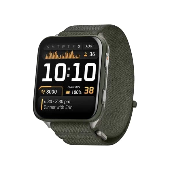 Смарт-годинник Garmin Venu X1 Moss with Titanium Caseback and Moss ComfortFit Nylon Band (010-02980-01/03)