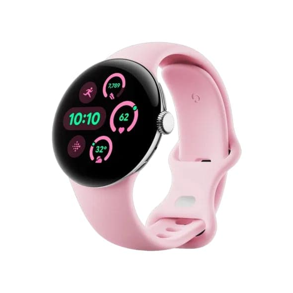 Смарт-годинник Google Pixel Watch 3 41 mm Wi-Fi Polished Silver Aluminum Case/Rose Quartz Active Band