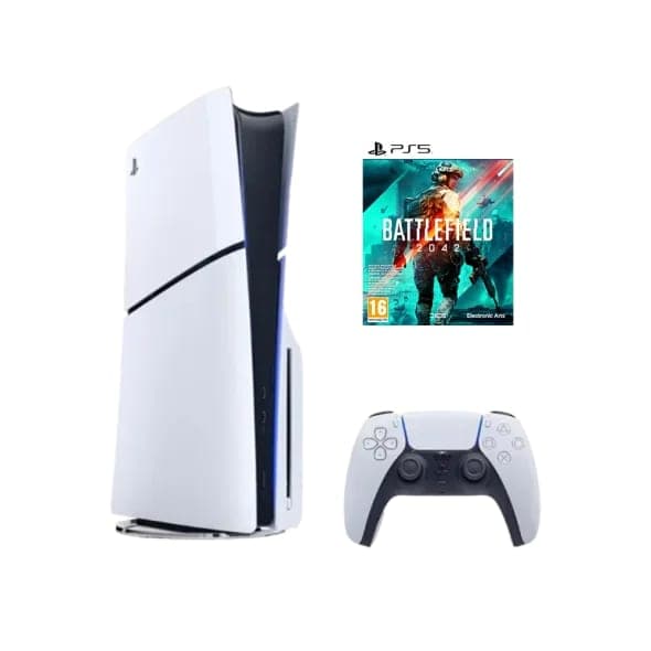 Стаціонарна ігрова приставка Sony PlayStation 5 Slim 1TB + Гра PS5 BATTLEFIELD 2042 (Blu-ray)