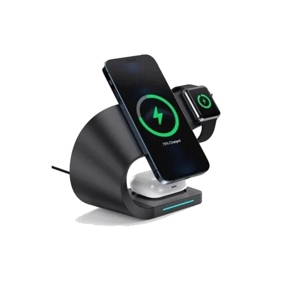 Зарядний пристрій стенд Бездротовий Smart 3 in 1 L178 Fast 15W MagSafe
