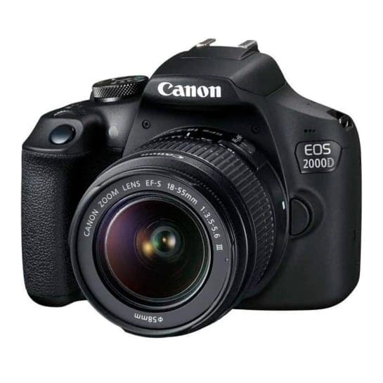 Фотоапарат зі змінним об'єктивом Canon EOS 2000D Kit 18-55mm DC III (2728C007)