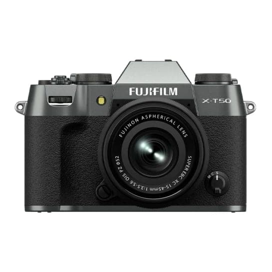 Фотоапарат зі змінним об'єктивом Fujifilm X-T50 Kit 15-45mm f/3.5-5.6 Charcoal Silver (16828923)