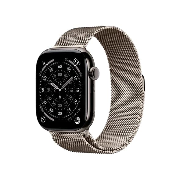 Смарт-годинник Apple Watch Series 11 GPS + Cellular 46mm Slate Tit. Case w. Natural Milanese Loop - S/M (MFC14+MGJ24)