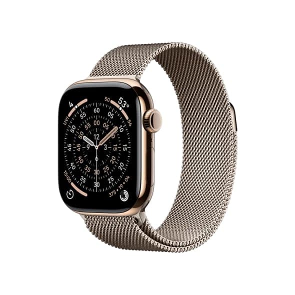 Смарт-годинник Apple Watch Series 11 GPS + Cellular 42mm Gold Tit. Case w. Natural Milanese Loop (MF9M4+MGHY4)