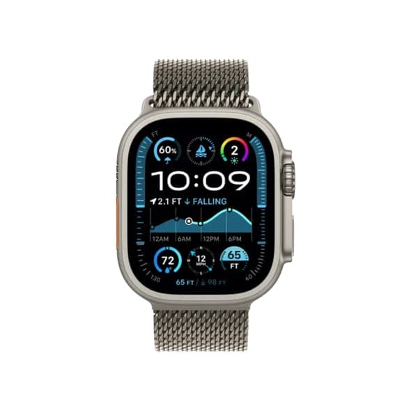 Смарт-годинник Apple Watch Ultra 2 GPS + Cellular 49mm Natural Titanium Case w. N. Titanium Milanese Loop - L (MX5T3)