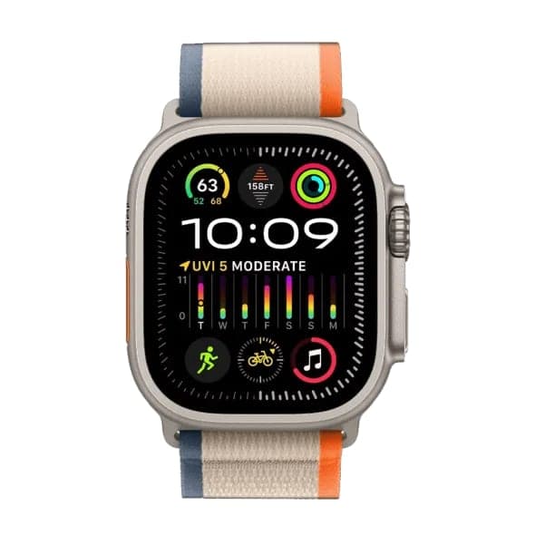 Смарт-годинник Apple Watch Ultra 2 GPS + Cellular 49mm Titanium Case with Orange/Beige Trail Loop - M/L (MRF23)