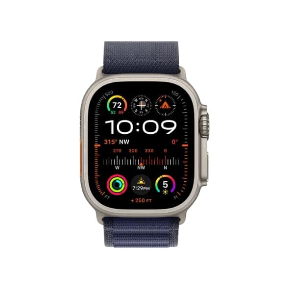 Смарт-годинник Apple Watch Ultra 2 GPS + Cellular 49mm Natural Titan. Case w. Navy Alpine Loop - Large (MYT33+MXN03)