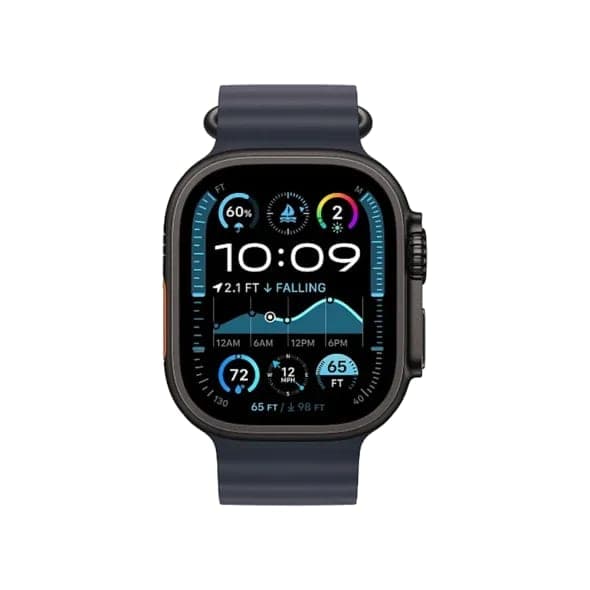 Смарт-годинник Apple Watch Ultra 2 GPS + Cellular 49mm Black Titanium Case w. Navy Ocean Band (MYTC3+MYPA3)