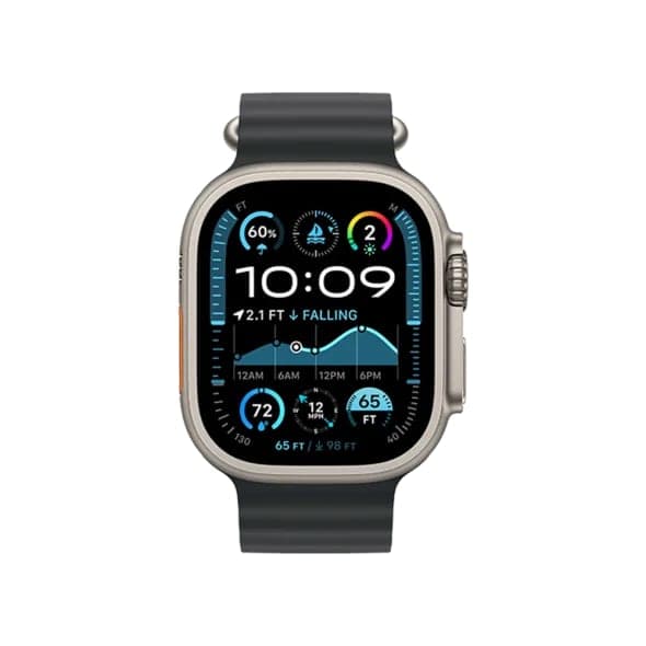 Смарт-годинник Apple Watch Ultra 2 GPS + Cellular 49mm Natural Titanium Case w. Black Ocean Band (MYT03+MXTL3)