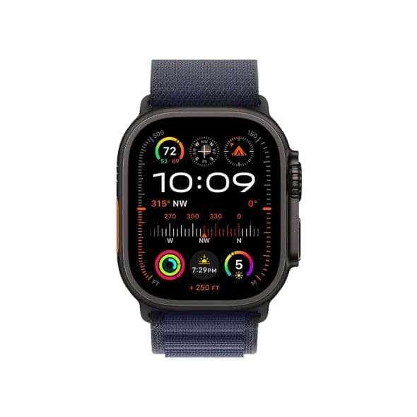 Смарт-годинник Apple Watch Ultra 2 GPS + Cellular 49mm Black Titan. Case w. Navy Alpine Loop - Large (MYTF3+MYPY3)