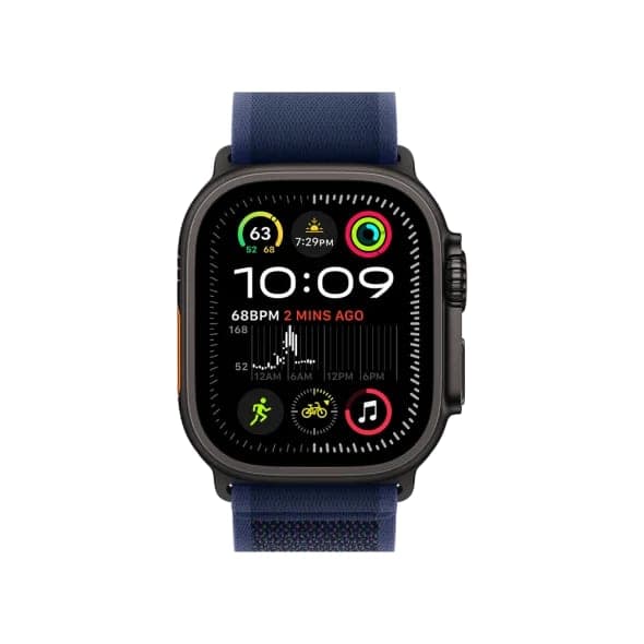 Смарт-годинник Apple Watch Ultra 2 GPS + Cellular 49mm Black Titan. Case w. Blue Trail Loop - M/L (MYTJ3+MYQ83)