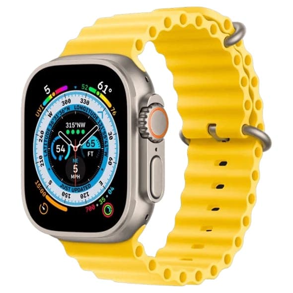 Смарт-годинник Apple Watch Ultra GPS + Cellular 49mm Titanium Case with Yellow Ocean Band (MNH93/MNHG3/MNHN3)