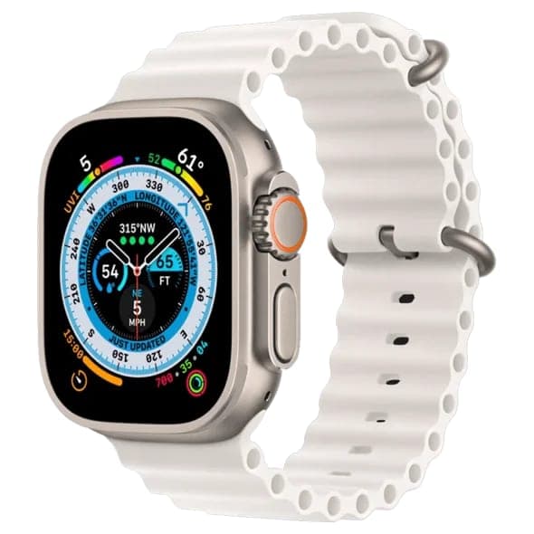 Смарт-годинник Apple Watch Ultra GPS + Cellular 49mm Titanium Case with White Ocean Band (MNH83/MNHF3)