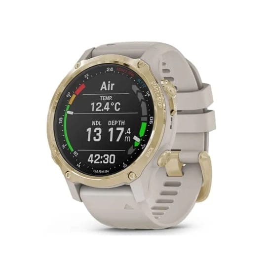 Смарт-годинник Garmin Descent Mk2S Light Gold with Light Sand Silicone Band (010-02403-01)