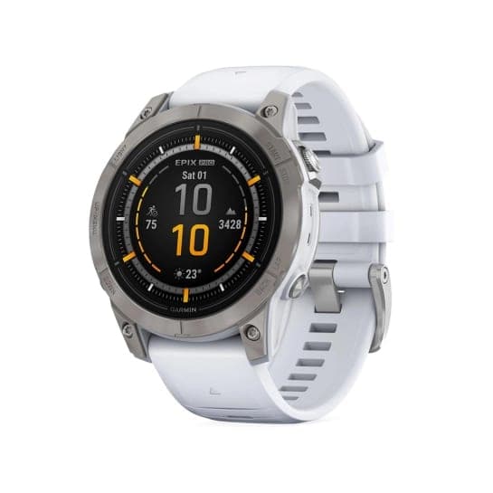 Смарт-годинник Garmin Epix Pro Gen 2 Sapphire Edition 47mm Titanium with Whitestone Band (010-02803-20/21)